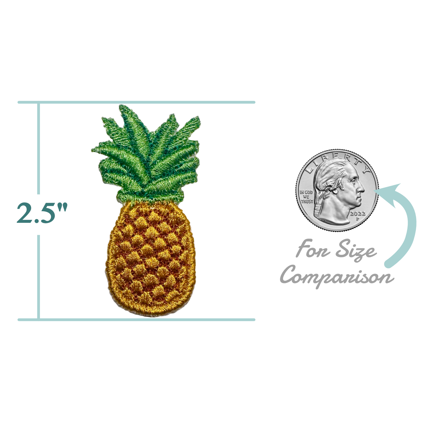 Pineapple Iron-On Patch - Hawaii-Inspired Embroidery